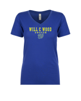 Will C Wood HS Girls Soccer Block 1 - Womens V-Neck