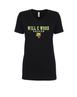 Will C Wood HS Girls Soccer Block 2 - Womens Vneck