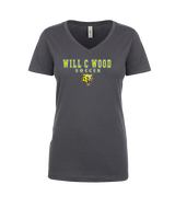 Will C Wood HS Girls Soccer Block 2 - Womens Vneck