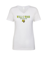 Will C Wood HS Girls Soccer Block 2 - Womens Vneck