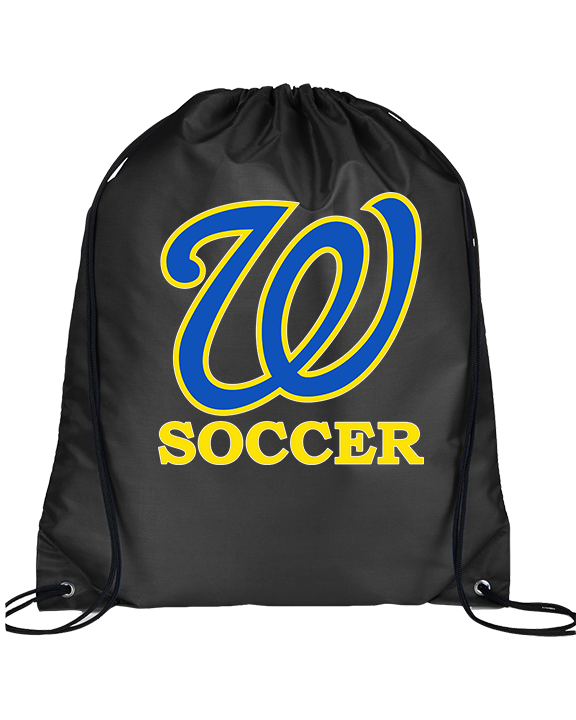 Will C Wood HS Girls Soccer Custom 1 - Drawstring Bag