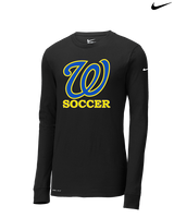 Will C Wood HS Girls Soccer Custom 1 - Mens Nike Longsleeve