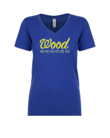 Will C Wood HS Girls Soccer Custom 2 - Womens Vneck
