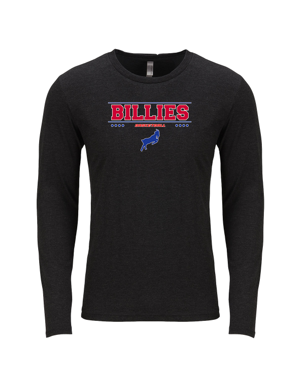 Williamsville South HS Boys Basketball Border - Tri Blend Long Sleeve