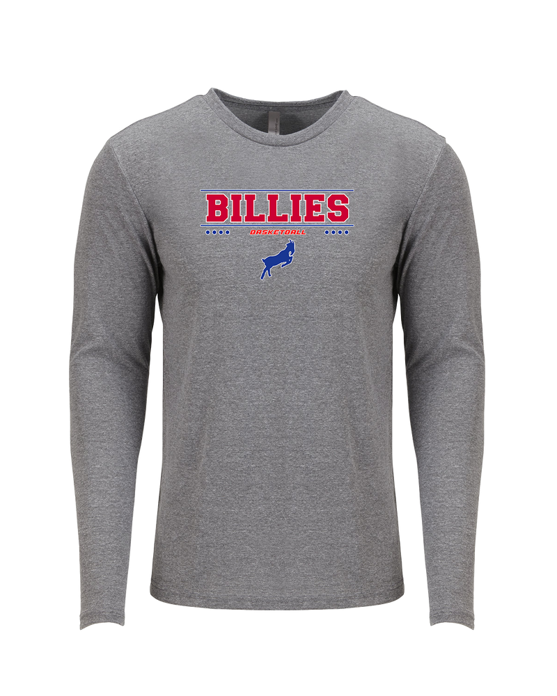 Williamsville South HS Boys Basketball Border - Tri Blend Long Sleeve