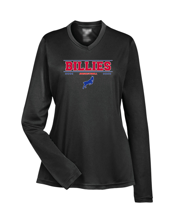 Williamsville South HS Boys Basketball Border - Womens Performance Long Sleeve