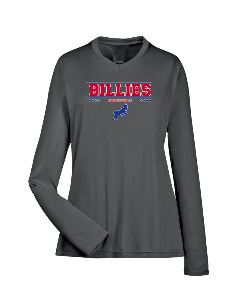 Williamsville South HS Boys Basketball Border - Womens Performance Long Sleeve