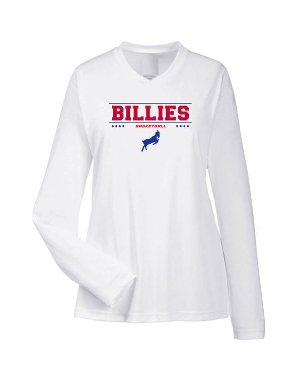 Williamsville South HS Boys Basketball Border - Womens Performance Long Sleeve