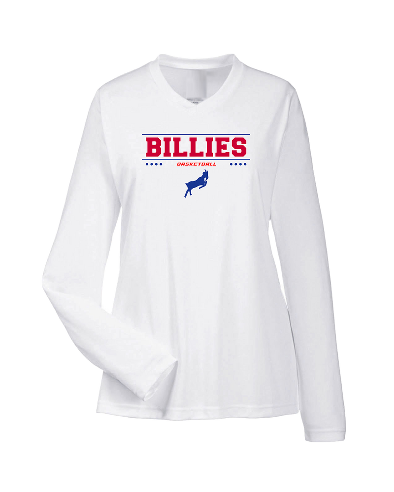 Williamsville South HS Boys Basketball Border - Womens Performance Long Sleeve