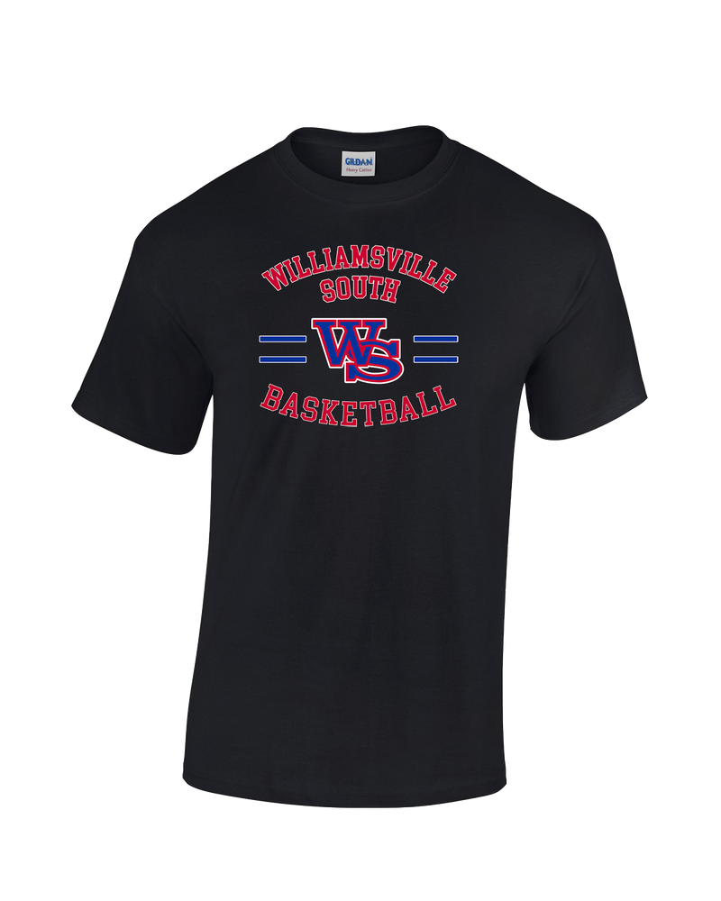 Williamsville South HS Boys Basketball Curve - Cotton T-Shirt