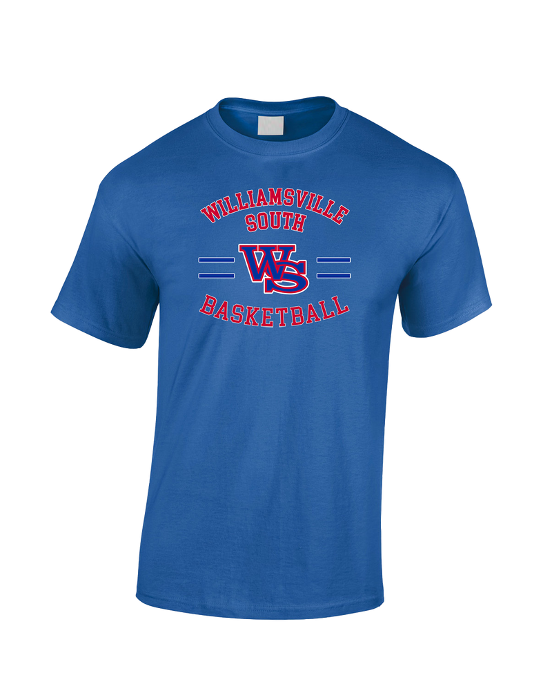 Williamsville South HS Boys Basketball Curve - Cotton T-Shirt