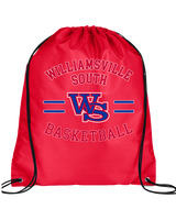 Williamsville South HS Boys Basketball Curve - Drawstring Bag