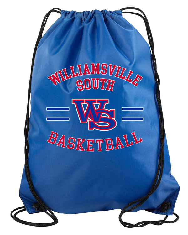 Williamsville South HS Boys Basketball Curve - Drawstring Bag