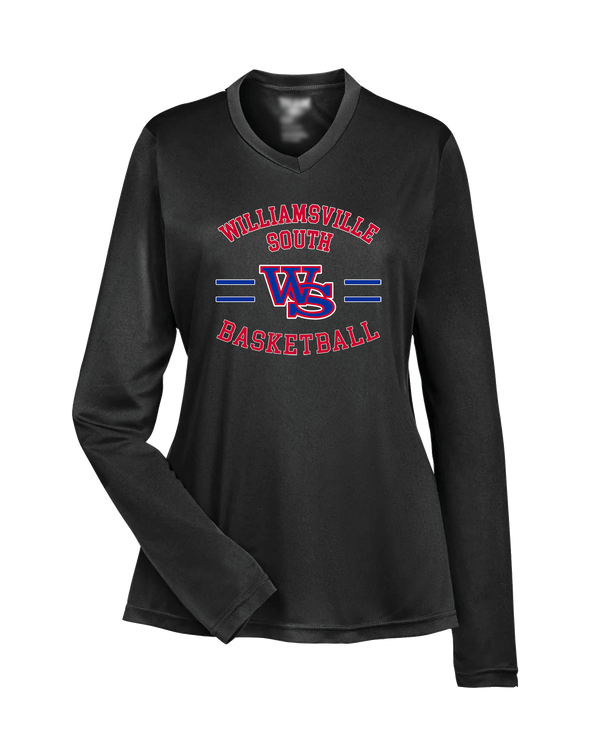 Williamsville South HS Boys Basketball Curve - Womens Performance Long Sleeve