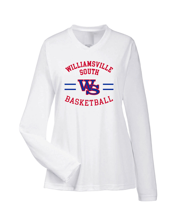 Williamsville South HS Boys Basketball Curve - Womens Performance Long Sleeve