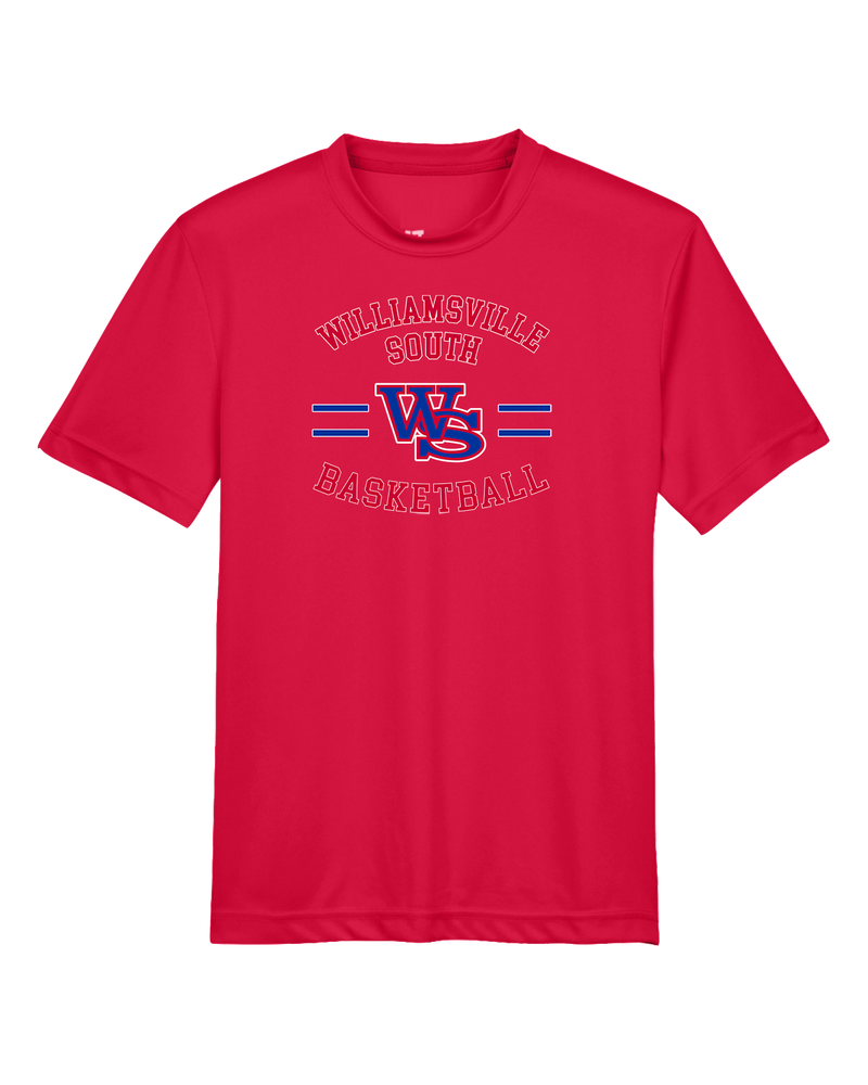 Williamsville South HS Boys Basketball Curve - Youth Performance T-Shirt