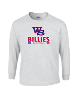 Williamsville South HS Boys Basketball Stacked - Mens Basic Cotton Long Sleeve
