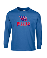 Williamsville South HS Boys Basketball Stacked - Mens Basic Cotton Long Sleeve