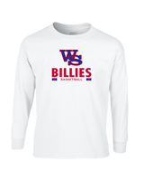Williamsville South HS Boys Basketball Stacked - Mens Basic Cotton Long Sleeve