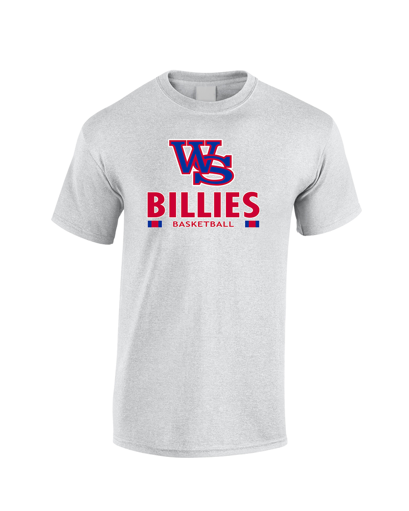 Williamsville South HS Boys Basketball Stacked - Cotton T-Shirt