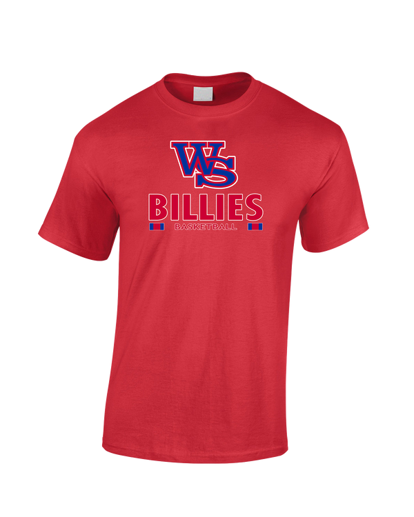 Williamsville South HS Boys Basketball Stacked - Cotton T-Shirt