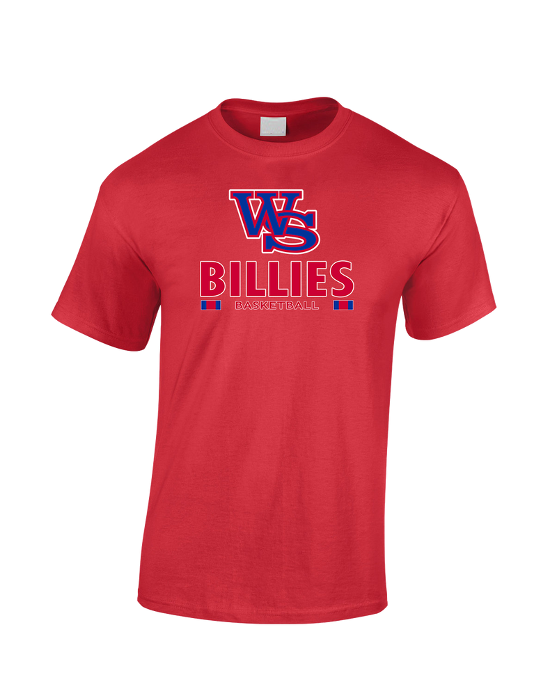 Williamsville South HS Boys Basketball Stacked - Cotton T-Shirt
