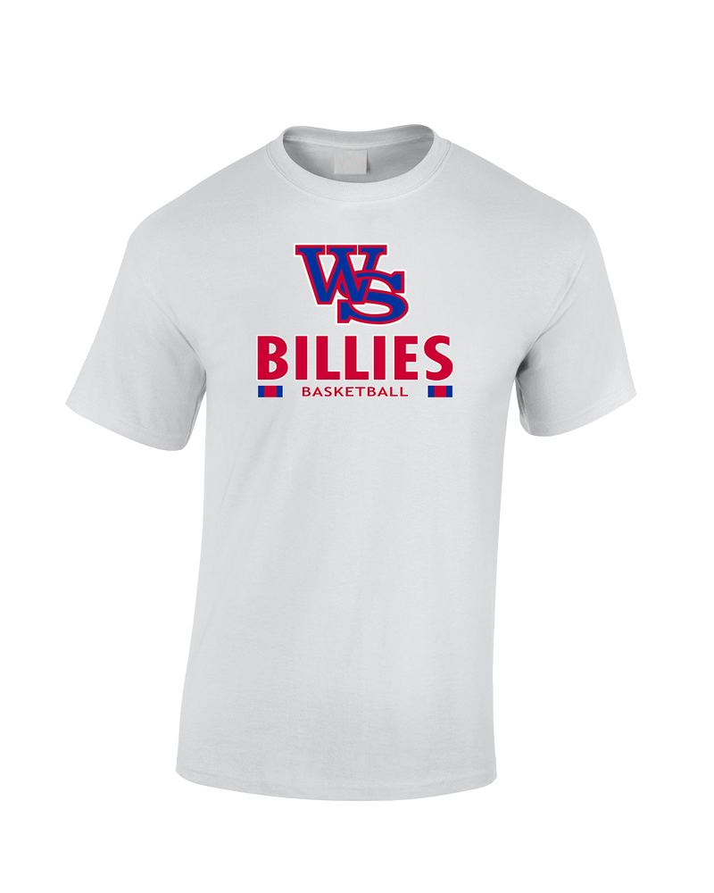 Williamsville South HS Boys Basketball Stacked - Cotton T-Shirt
