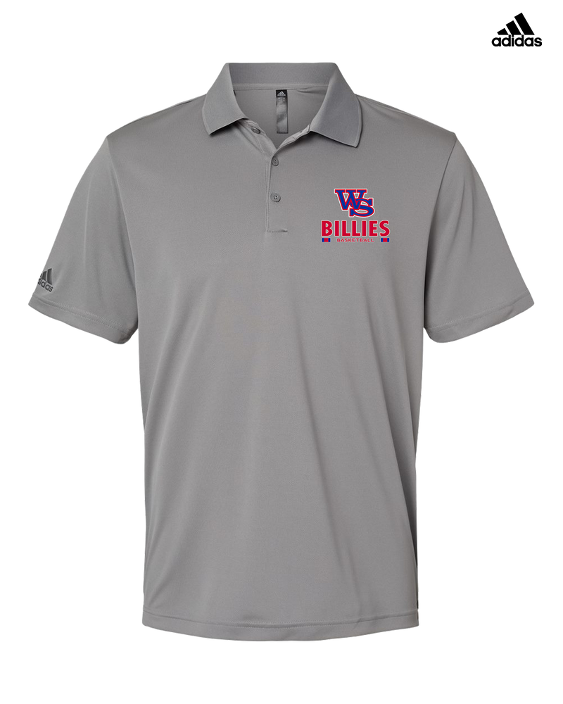Williamsville South HS Boys Basketball Stacked - Adidas Men's Performance Polo