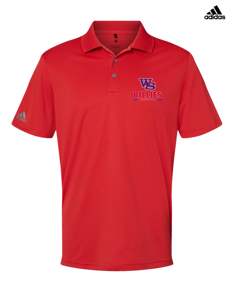 Williamsville South HS Boys Basketball Stacked - Adidas Men's Performance Polo