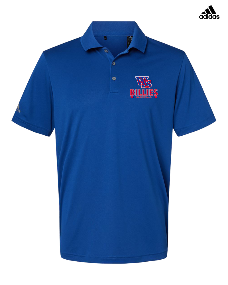 Williamsville South HS Boys Basketball Stacked - Adidas Men's Performance Polo