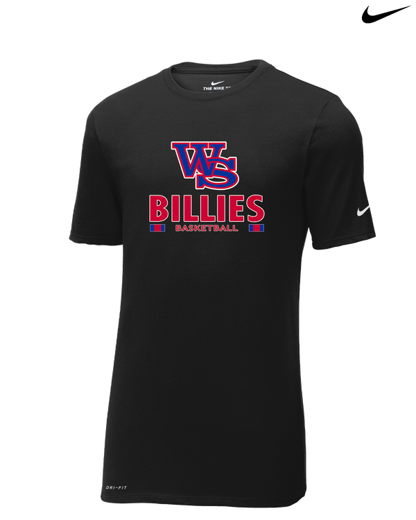 Williamsville South HS Boys Basketball Stacked - Nike Cotton Poly Dri-Fit