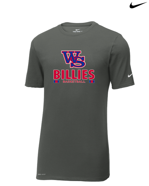 Williamsville South HS Boys Basketball Stacked - Nike Cotton Poly Dri-Fit