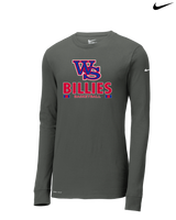 Williamsville South HS Boys Basketball Stacked - Nike Dri-Fit Poly Long Sleeve