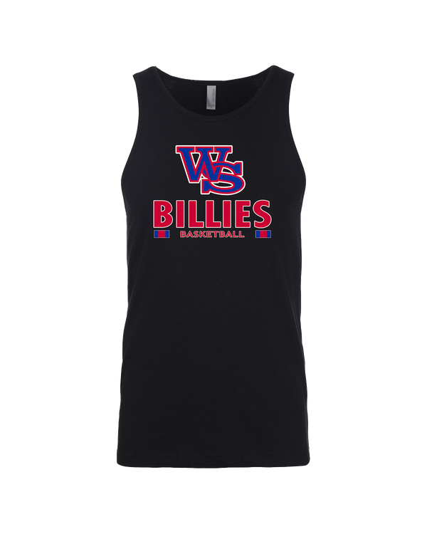 Williamsville South HS Boys Basketball Stacked - Mens Tank Top