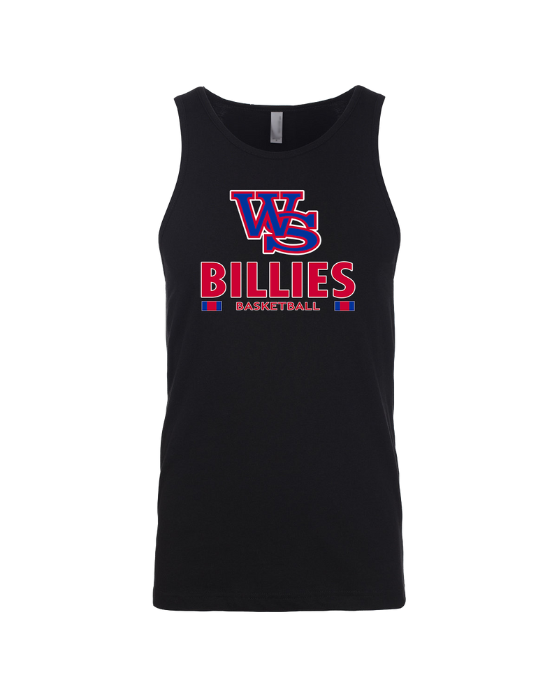 Williamsville South HS Boys Basketball Stacked - Mens Tank Top