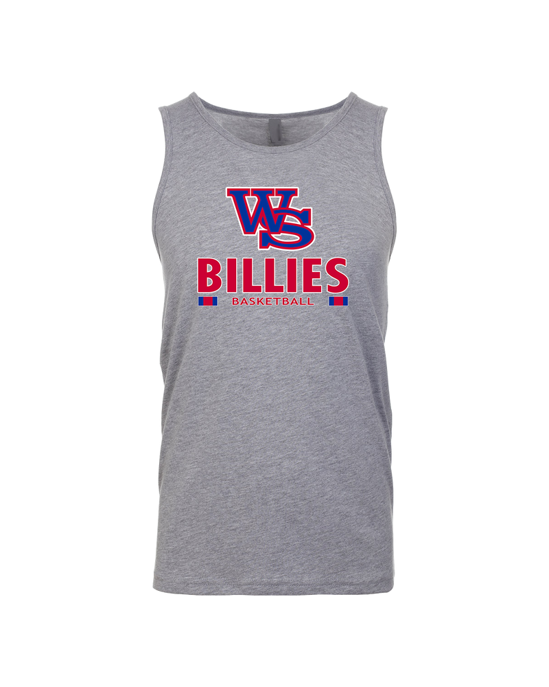 Williamsville South HS Boys Basketball Stacked - Mens Tank Top