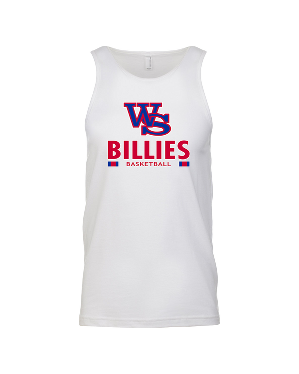 Williamsville South HS Boys Basketball Stacked - Mens Tank Top