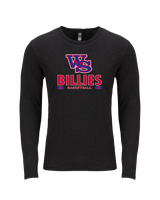 Williamsville South HS Boys Basketball Stacked - Tri Blend Long Sleeve
