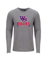 Williamsville South HS Boys Basketball Stacked - Tri Blend Long Sleeve