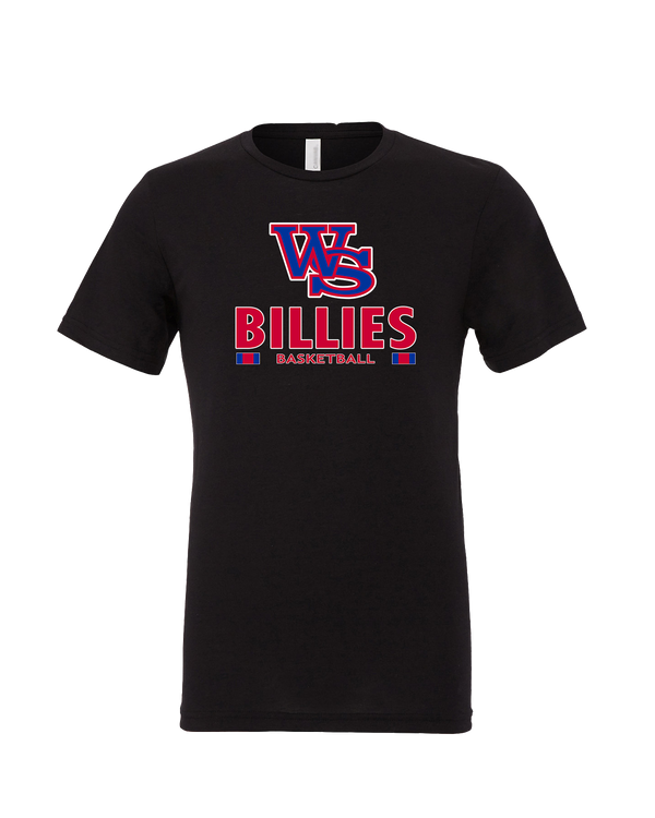 Williamsville South HS Boys Basketball Stacked - Mens Tri Blend Shirt