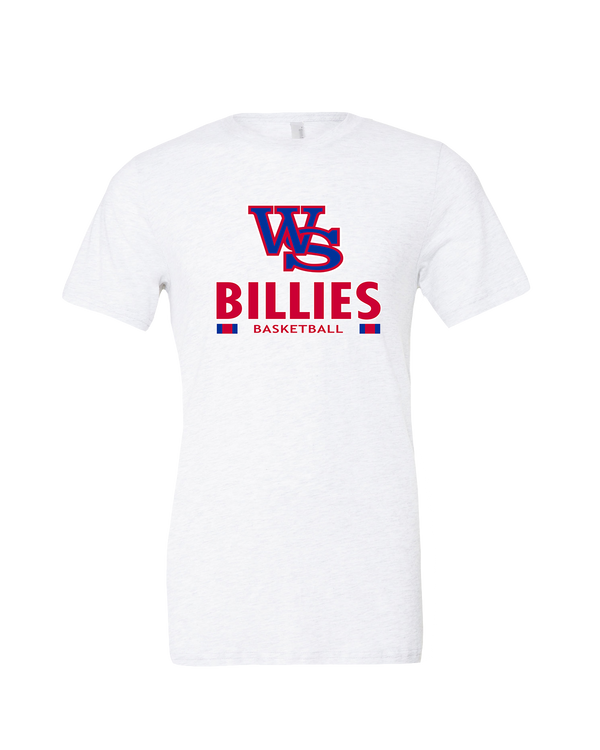 Williamsville South HS Boys Basketball Stacked - Mens Tri Blend Shirt