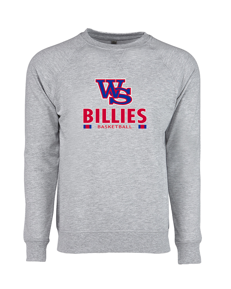 Williamsville South HS Boys Basketball Stacked - Crewneck Sweatshirt