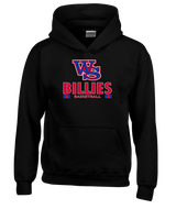 Williamsville South HS Boys Basketball Stacked - Cotton Hoodie