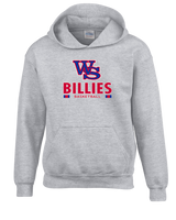 Williamsville South HS Boys Basketball Stacked - Cotton Hoodie