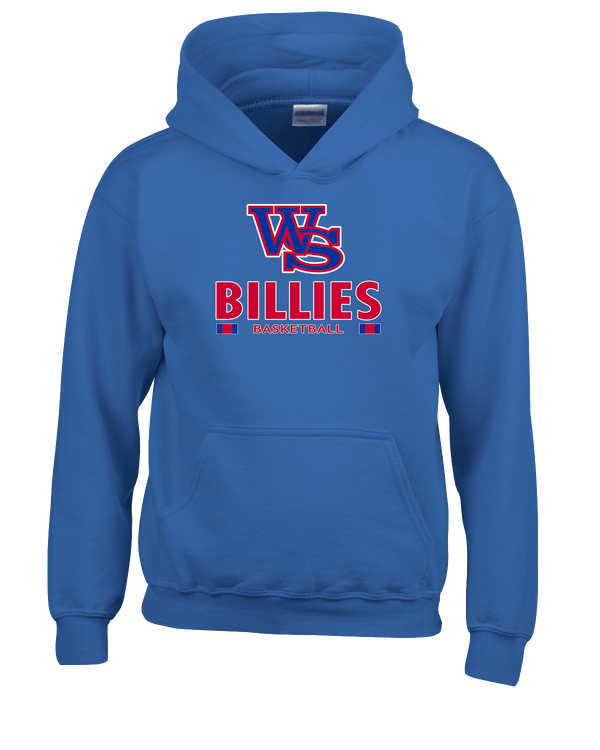 Williamsville South HS Boys Basketball Stacked - Cotton Hoodie