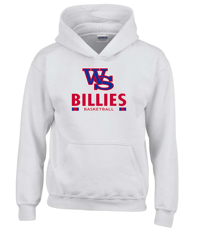Williamsville South HS Boys Basketball Stacked - Cotton Hoodie
