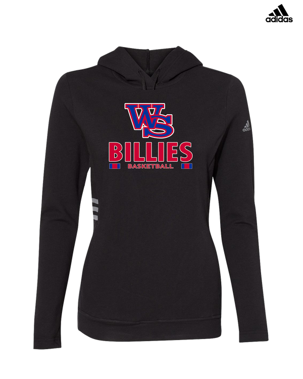 Williamsville South HS Boys Basketball Stacked - Adidas Women's Lightweight Hooded Sweatshirt