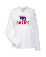 Williamsville South HS Boys Basketball Stacked - Womens Performance Long Sleeve