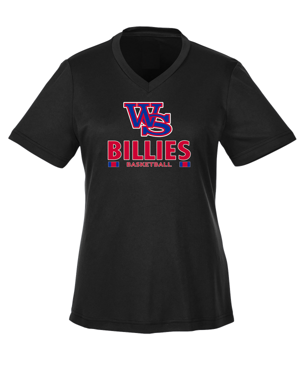 Williamsville South HS Boys Basketball Stacked - Womens Performance Shirt