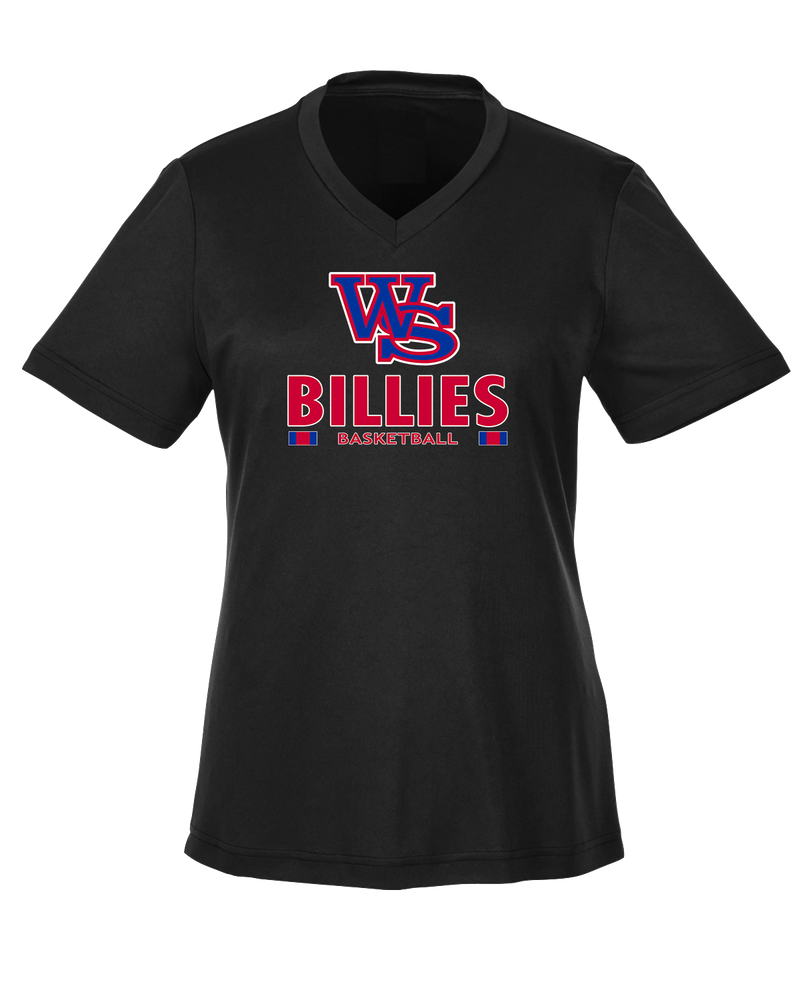 Williamsville South HS Boys Basketball Stacked - Womens Performance Shirt
